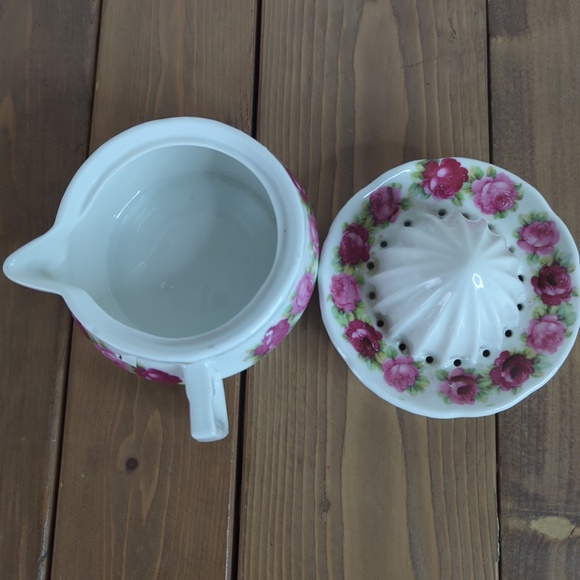 Vintage Porcelain Floral Print German Juicer - Picture 6 of 10
